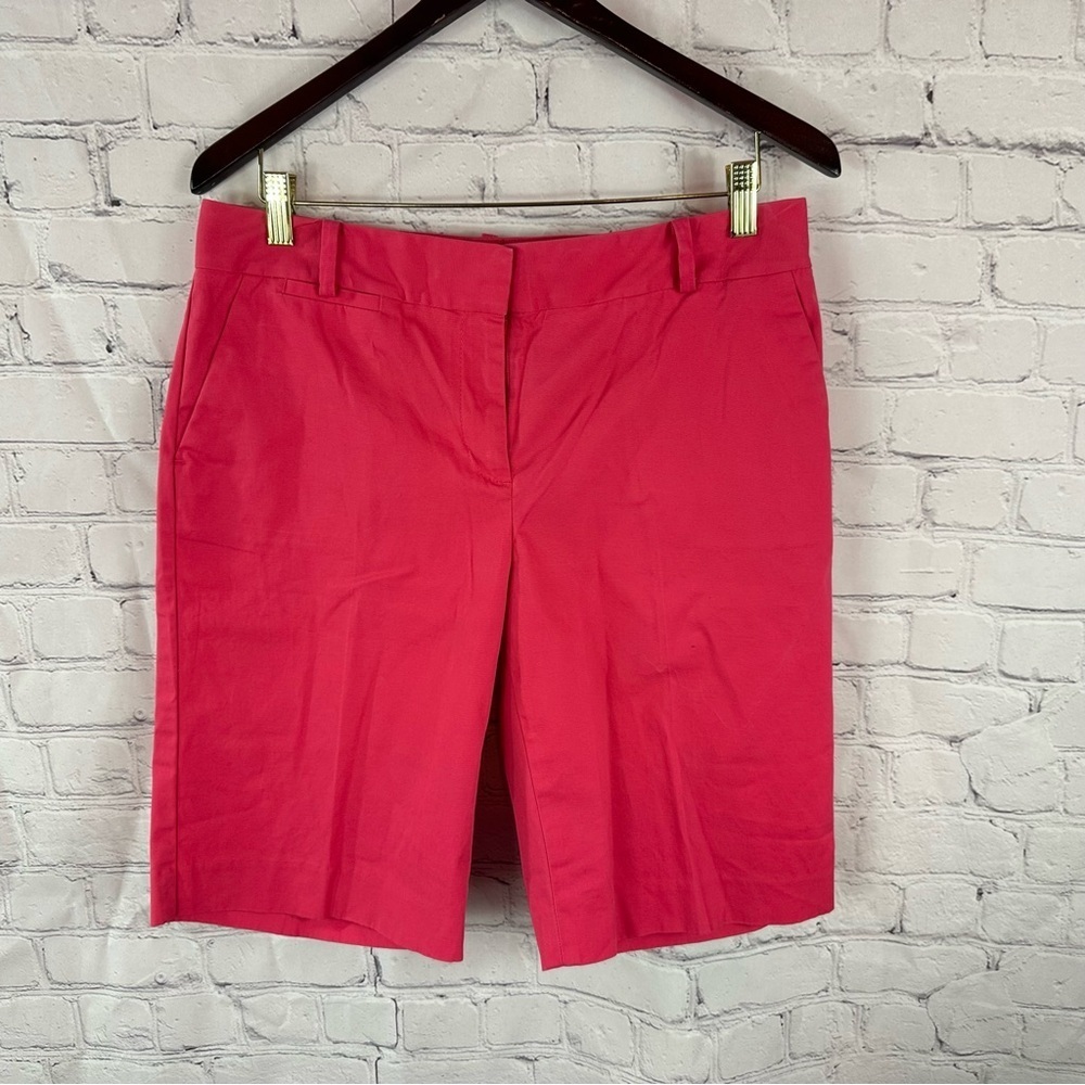 Talbots Pink Bermuda Shorts Cotton Blend sz 8 inseam 10" classic preppy